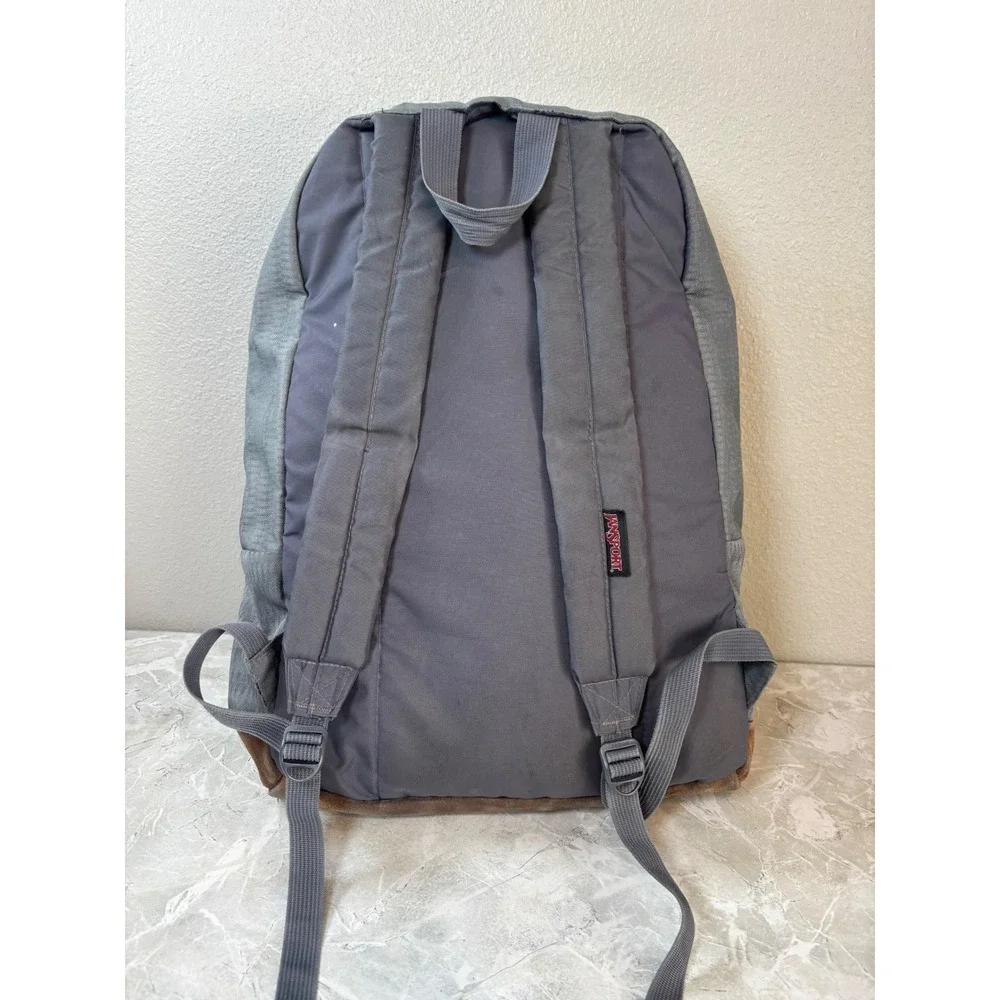 Jansport Right Pack Expressions Grey Chevron Backpack Leather Bottom JS00TZR6